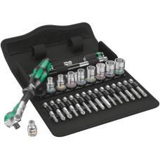 WERA 8100 SA 9 Zyklop Speed 14 ratchet in a 28-piece set.