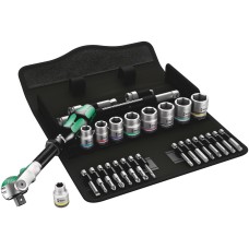 WERA 8100 SB 9 Zyklop Speed 38 ratchet in a 29-piece set.