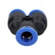 Pneumatic Y-type plug-in tee, for 4 mm hose, plastic