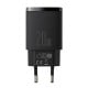 Baseus fast charger USB - USB-C 20W - Black