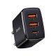 Charger Baseus compact fast charger 2xUSB USB-C PD 3A 30W - Black