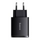 Charger Baseus compact fast charger 2xUSB USB-C PD 3A 30W - Black