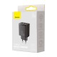 Charger Baseus compact fast charger 2xUSB USB-C PD 3A 30W - Black