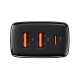 Charger Baseus compact fast charger 2xUSB USB-C PD 3A 30W - Black