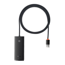Hub 4in1 Baseus Lite Series USB up to 4x USB 3.0 1m - black