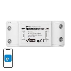 Sonoff RF R2 1 - kanalo išmani relė valdoma WiFi + 433MHz RF - 230VAC 2200W