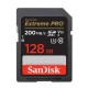 Atminties kortelė SANDISK EXTREME PRO SDXC 128GB 200/90 MB/s UHS-I U3