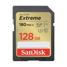 Memory card SANDISK EXTREME SDXC 128 GB 180/90 MB/s UHS-I U3