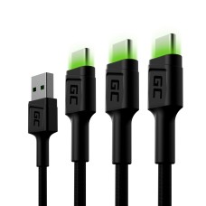 Green Cell USB-C cable set 3x QC 3.0 2 m