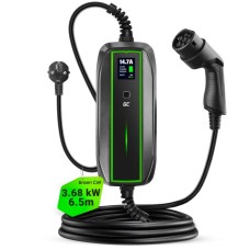 Green Cell mobile charger 3.6 kW Type 2 to Schuko 6.5m GC power cable for charging electric cars and plug-in hybrids