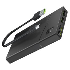 Green Cell Power Bank 10000mAh 18W PD USB C GC PowerPlay10S su greitu įkrovimu skirtas iPhone 15 14 13 12 11 X Samsung Galaxy iPad