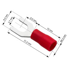 Insulated connection L screw 3.7 100 pcs - red