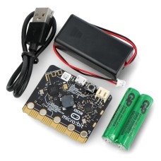 BBC micro:bit 2 GO - edukacinis modulis Cortex M4 akselerometras Bluetooth LED 5x5 + priedai