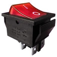 Illuminated rocker switch ON-OFF 15A 250V/35A 12-red