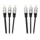 Cable 3xRCA SILVER 3m