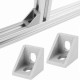 Cast 90 Degree Corner Bracket for 2020 - silver with screws