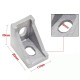 Cast 90 Degree Corner Bracket for 2020 - silver with screws