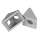 Cast 90 Degree Corner Bracket for 2020 - silver with screws