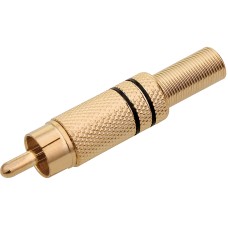 Plug RCA black - gold