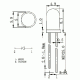 LED 5mm geltonas difuzinis 20mA - 10 vnt