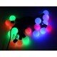 LED Christmas tree lights - balls - RGB - 19 pcs