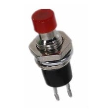 PBS-110 momentary button - red - 250V-1A/125V-3A - 7mm - round