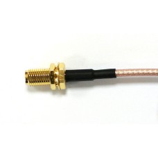 Transition - RP-SMA plug to RP-SMA jack - straight adapter with 300mm cable