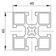 Profile 45x45 Economical - 1000mm