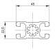 Aliuminio profilis 22.5x45mm - 10mm griovelis - 1000mm