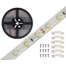 LED juosta, natūrali balta 4000K, 9.6W/m, 3528 IP68 24V 1m