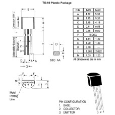 Trans,  BC547B  TO92(ammo)