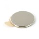 Round neodymium magnet with adhesive layer 15x1mm - 10pcs