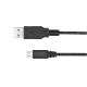 USB - micro USB  kabelis 1m Juodas